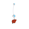 Wisconsin Badgers Boy/Girl Light Blue Pregnancy Maternity Belly Button Navel Ring