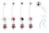 Wisconsin Badgers Mascot Pregnancy Maternity Belly Button Navel Ring - Pick Your Color