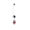 Wisconsin Badgers Mascot Pregnancy Maternity Black Belly Button Navel Ring - Pick Your Color