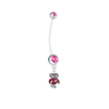 Wisconsin Badgers Mascot Pregnancy Maternity Pink Belly Button Navel Ring - Pick Your Color