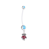Wisconsin Badgers Mascot Boy/Girl Light Blue Pregnancy Maternity Belly Button Navel Ring