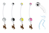 Wyoming Cowboys Pregnancy Maternity Belly Button Navel Ring - Pick Your Color
