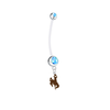 Wyoming Cowboys Boy/Girl Light Blue Pregnancy Maternity Belly Button Navel Ring