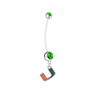 Miami Hurricanes Pregnancy Maternity Green Belly Button Navel Ring - Pick Your Color