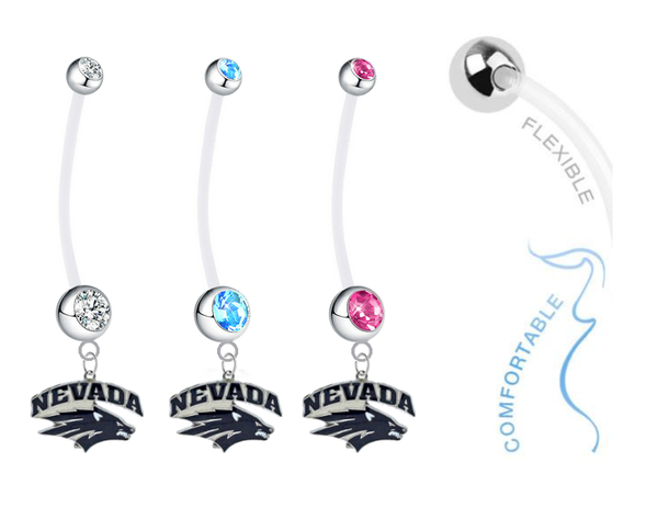 Nevada Wolf Pack Boy/Girl Pregnancy Maternity Belly Button Navel Ring
