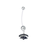 Nevada Wolf Pack Boy/Girl Clear Pregnancy Maternity Belly Button Navel Ring