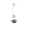 Nevada Wolf Pack Boy/Girl Light Blue Pregnancy Maternity Belly Button Navel Ring