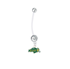 North Dakota State Bison Clear Pregnancy Maternity Belly Button Navel Ring - Pick Your Color
