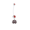 Mississippi State Bulldogs Pregnancy Maternity Red Belly Button Navel Ring - Pick Your Color