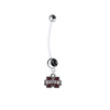 Mississippi State Bulldogs Pregnancy Maternity Black Belly Button Navel Ring - Pick Your Color