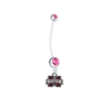Mississippi State Bulldogs Pregnancy Maternity Pink Belly Button Navel Ring - Pick Your Color