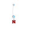 Nebraska Cornhuskers Boy/Girl Light Blue Pregnancy Maternity Belly Button Navel Ring