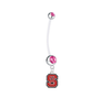 North Carolina State Wolfpack Pregnancy Maternity Pink Belly Button Navel Ring - Pick Your Color