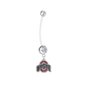 Ohio State Buckeyes Boy/Girl Clear Pregnancy Maternity Belly Button Navel Ring