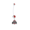 Ohio State Buckeyes Pregnancy Red Maternity Belly Button Navel Ring - Pick Your Color