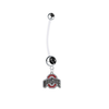 Ohio State Buckeyes Pregnancy Black Maternity Belly Button Navel Ring - Pick Your Color