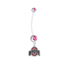 Ohio State Buckeyes Pregnancy Pink Maternity Belly Button Navel Ring - Pick Your Color