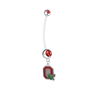 Ohio State Buckeyes Style 2 Pregnancy Maternity Red Belly Button Navel Ring - Pick Your Color