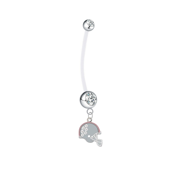 Ohio State Buckeyes Football Helmet Pregnancy Maternity Clear Belly Button Navel Ring - Pick Your Color