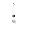 Ohio State Buckeyes Football Helmet Pregnancy Maternity Black Belly Button Navel Ring - Pick Your Color