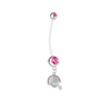 Ohio State Buckeyes Football Helmet Pregnancy Maternity Pink Belly Button Navel Ring - Pick Your Color