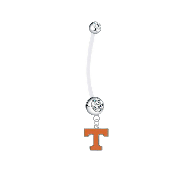 Tennessee Volunteers Pregnancy Maternity Clear Belly Button Navel Ring - Pick Your Color