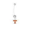 Tennessee Volunteers Boy/Girl Clear Pregnancy Maternity Belly Button Navel Ring