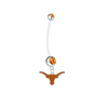 Texas Longhorns Pregnancy Maternity Orange Belly Button Navel Ring - Pick Your Color