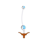 Texas Longhorns Boy/Girl Light Blue Pregnancy Maternity Belly Button Navel Ring