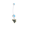 West Virginia Mountaineers Boy/Girl Pregnancy Light Blue Maternity Belly Button Navel Ring
