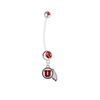 Utah Utes Pregnancy Maternity Red Belly Button Navel Ring - Pick Your Color