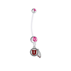 Utah Utes Pregnancy Maternity Pink Belly Button Navel Ring - Pick Your Color