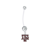 Texas A&M Aggies Pregnancy Maternity Clear Belly Button Navel Ring - Pick Your Color