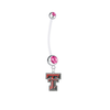 Texas Tech Red Raiders Pregnancy Maternity Pink Belly Button Navel Ring - Pick Your Color