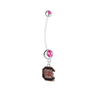 South Carolina Gamecocks Pregnancy Maternity Pink Belly Button Navel Ring - Pick Your Color