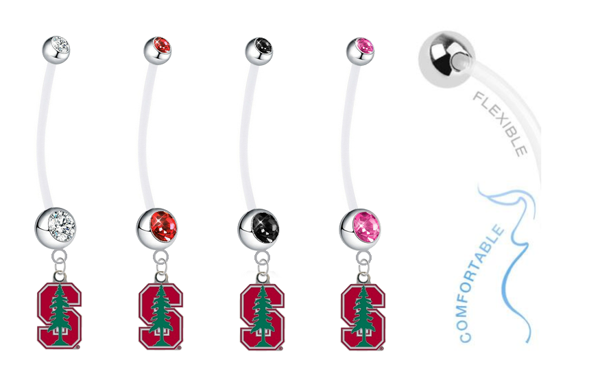 Stanford Cardinal Pregnancy Maternity Belly Button Navel Ring - Pick Your Color