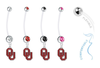 Oklahoma Sooners Pregnancy Maternity Belly Button Navel Ring - Pick Your Color