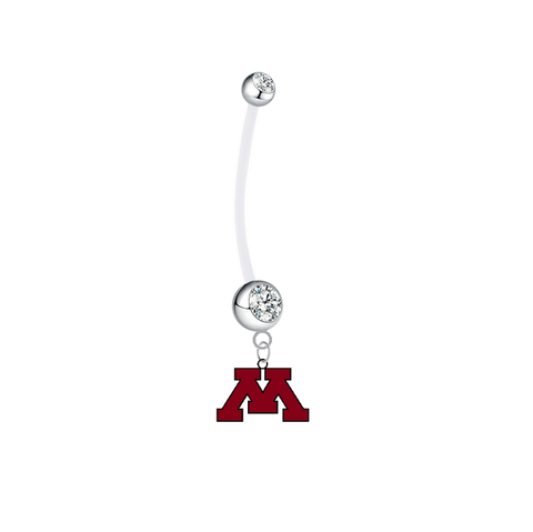 Minnesota Gophers Boy/Girl Clear Pregnancy Maternity Belly Button Navel Ring