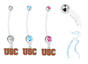 USC Trojans Boy/Girl Pregnancy Maternity Belly Button Navel Ring