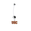 USC Trojans Pregnancy Black Maternity Belly Button Navel Ring - Pick Your Color