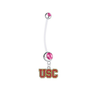 USC Trojans Pregnancy Maternity Pink Belly Button Navel Ring - Pick Your Color