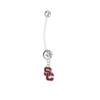 USC Trojans Style 2 Pregnancy Maternity Clear Belly Button Navel Ring - Pick Your Color