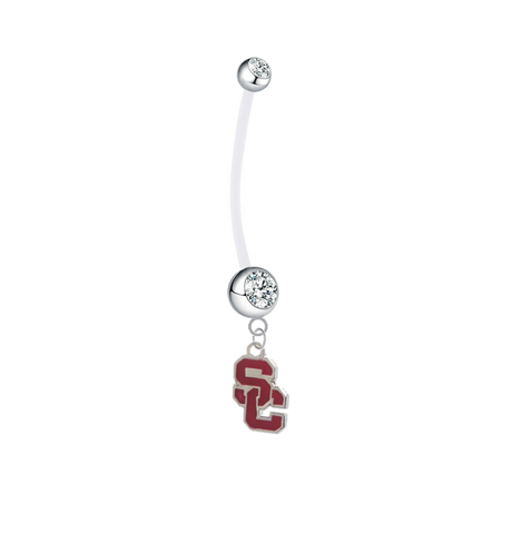 USC Trojans Style 2 Boy/Girl Clear Pregnancy Maternity Belly Button Navel Ring