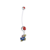 Kansas Jayhawks Pregnancy Maternity Red Belly Button Navel Ring - Pick Your Color