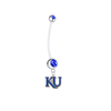 Kansas Jayhawks Style 2 Pregnancy Blue Maternity Belly Button Navel Ring - Pick Your Color