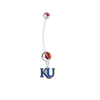 Kansas Jayhawks Style 2 Pregnancy Maternity Red Belly Button Navel Ring - Pick Your Color