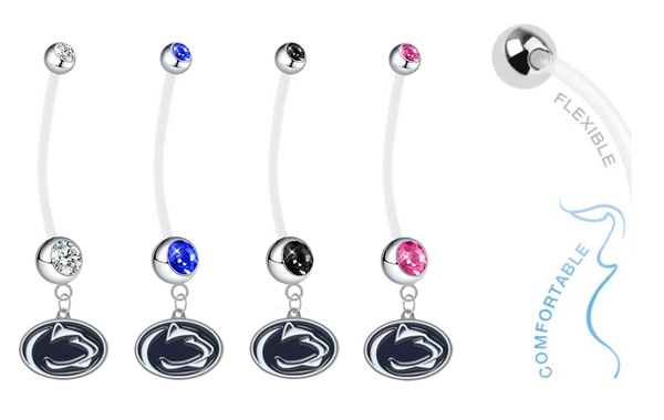 Penn State Nittany Lions Pregnancy Maternity Belly Button Navel Ring - Pick Your Color