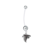 Atlanta Falcons Pregnancy Maternity Clear Belly Button Navel Ring - Pick Your Color