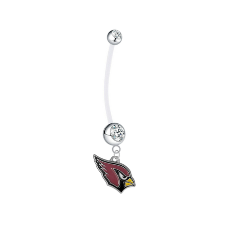 Arizona Cardinals Boy/Girl Clear Pregnancy Maternity Belly Button Navel Ring