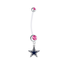 Dallas Cowboys Pregnancy Maternity Pink Belly Button Navel Ring - Pick Your Color